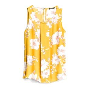 Yellow floral blouse